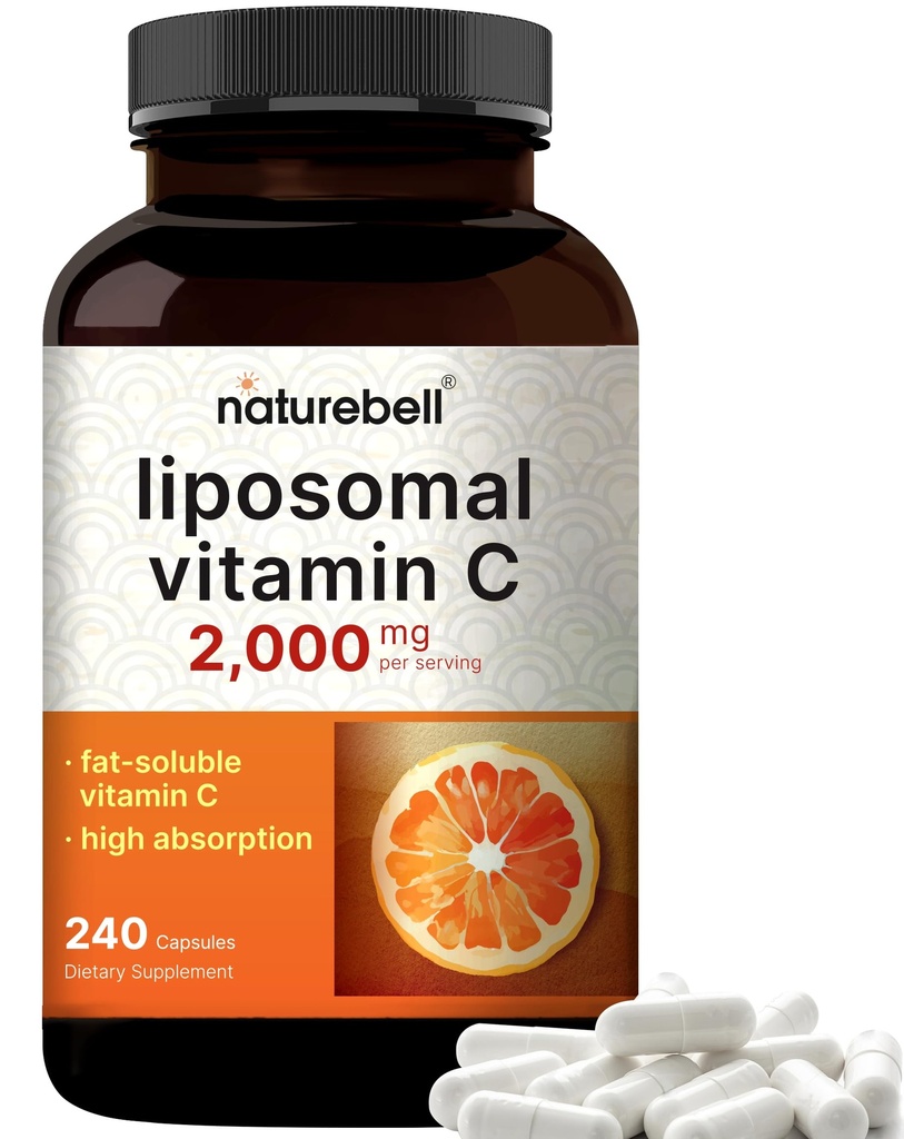 NatureBell Liposomal Vitamine C 2000mg Per Serving, 240 Capsules 