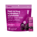 Hydrant - Sleep Electrolyte Powder, Elderberry Flavor, 30 Rapid Hydration Individual Stick Packs - Sleep Blend of Melatonin, L-Theanine, Magnesium, & Chamomile