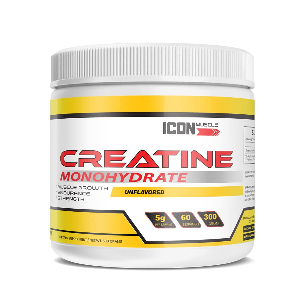 Creatine Monohydrate Powder 300 Grams | Post Workout Recovery | Muscle Building Creatine Supplements | Unflavored