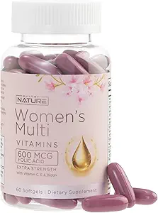 Gebouwd door Natuur Vitaminen voor Vrouwen . . Vrouwen Complete Dagelijkse Multivitamine Supplement met A, B, C, D, E, Ijzer, Calcium, Magnesium en Multi Minerals .