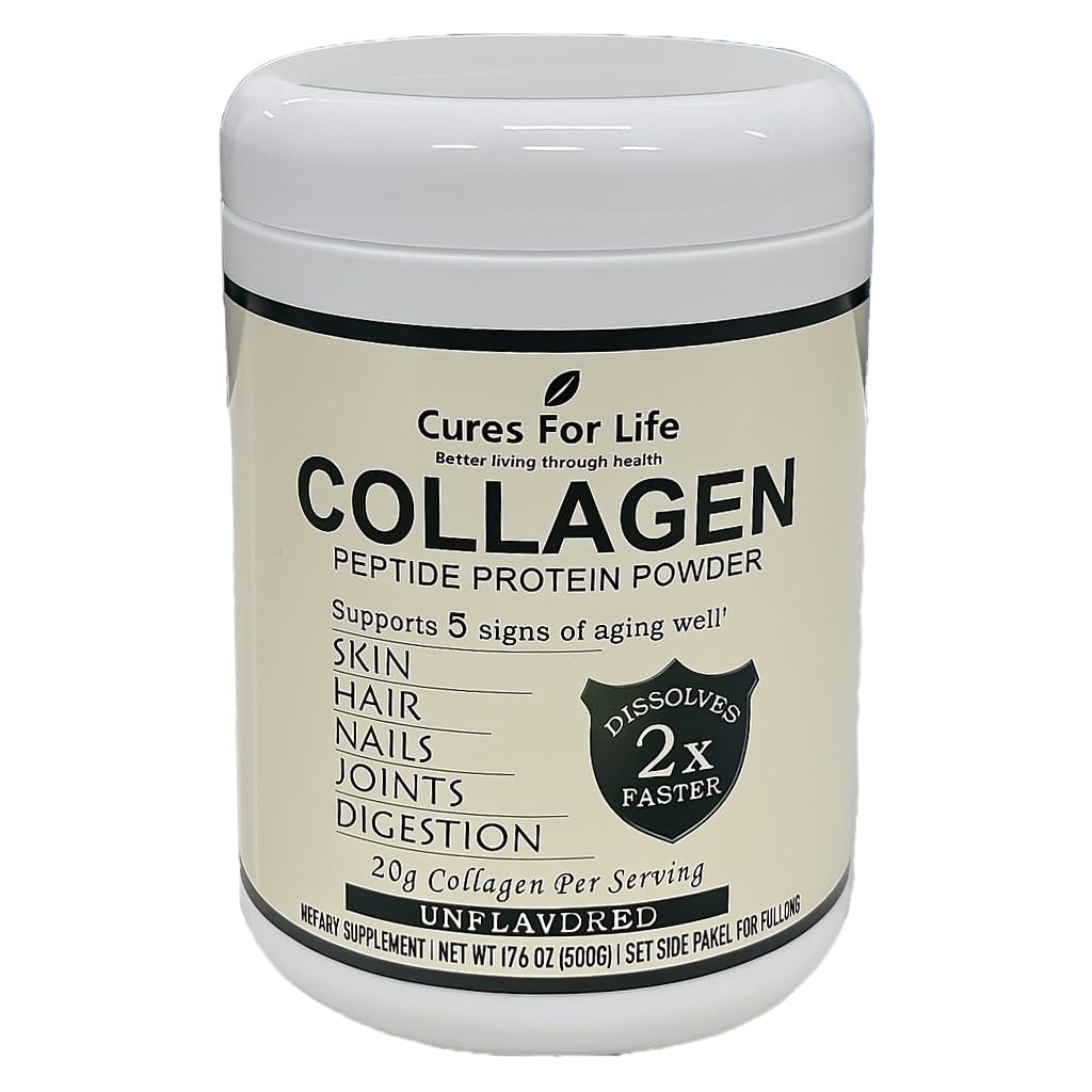 Collagen Peptides Powder – Hydrolyzed, Unflavored, 500g – Non-GMO, Kosher, Keto – Supports Skin, Hair, Nails, Joints & Digestion – Quick Dissolve, Pasture-Raised