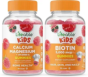 Levensvatbare Calcium Magnesium Kids + Biotin Kids, Gummies Bundle - Grote Proeverij, Vitamine Supplement, Glutenvrij, GGO-vrij, Kauwgom