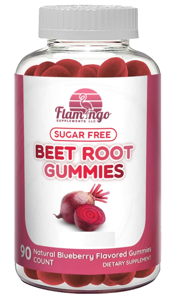 Suikervrije Nitric Oxide Beetwortel Gummies - Beetwortel Kauwtabletten voor atletische prestaties, Nitric Oxide Booster, Energie, Bloedstroom en Circulatie - 90 Beet Root Gummy Kauwen.