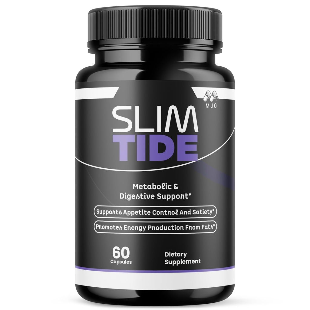 Slim Tide Capsules, Official SlimTide Weight Management Pills with All Natural Ingredients, Advanced Formula Health & Wellness Supplement with Maximum Strength Active Lifestyle Vitamins (60 Capsules)
