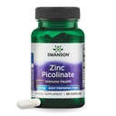 Picolinate de zinc de Swanson - supplément minéral favorisant la santé de la prostate, la santé de la vision et le soutien immunitaire - forme de zinc chélaté préférée du corps - (60 capsules, 22mg chacune)