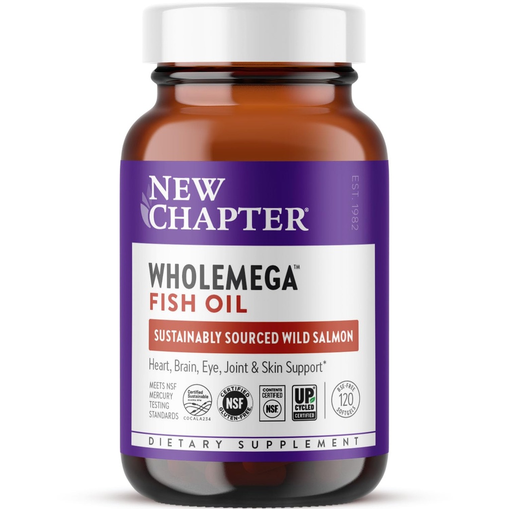 Nieuw hoofdstuk Wholemega Fish Oil Supplement - 2000mg per Serving, klinisch bewezen Wild Alaska Salmon Oil met Omega-3 + Vitamine D3 + Astaxanthine, 120 Softgels