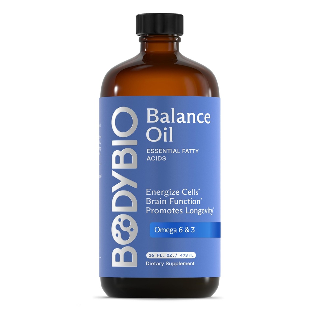 BodyBio Balance Oil - Vegan Omega 3 6 Supplement 