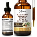 VitaHarbor Wormwood Black Walnut Clove Cleanse Drops for Humans – 12 in 1 Herbal Liquid Extract with Soursop, Irish Sea Moss, Pumpkin Seed, Oregano, Turmeric, Garlic, Berberine, Shilajit & Plantain