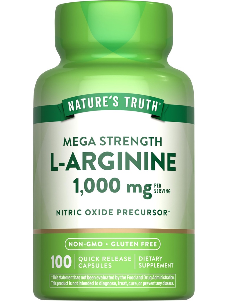 La vérité de la nature L-Arginine 1000mg-100 gélules Mega Strength-