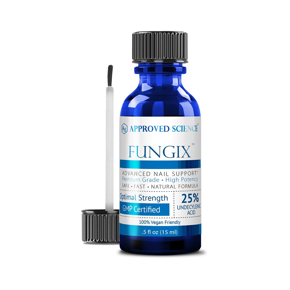 Fungix met 25% Undecyleenzuur, antischimmel nageloplossing met theeboomolie, alle natuurlijke beste schimmel teennagel behandeling voor effectieve resultaten door goedgekeurde wetenschap - verpakking van 1