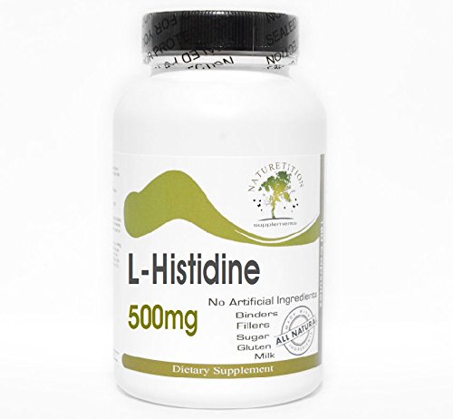 L-Histidine 500mg ~ 200 Capsules - Pas d'additifs ~ Suppléments à la nature