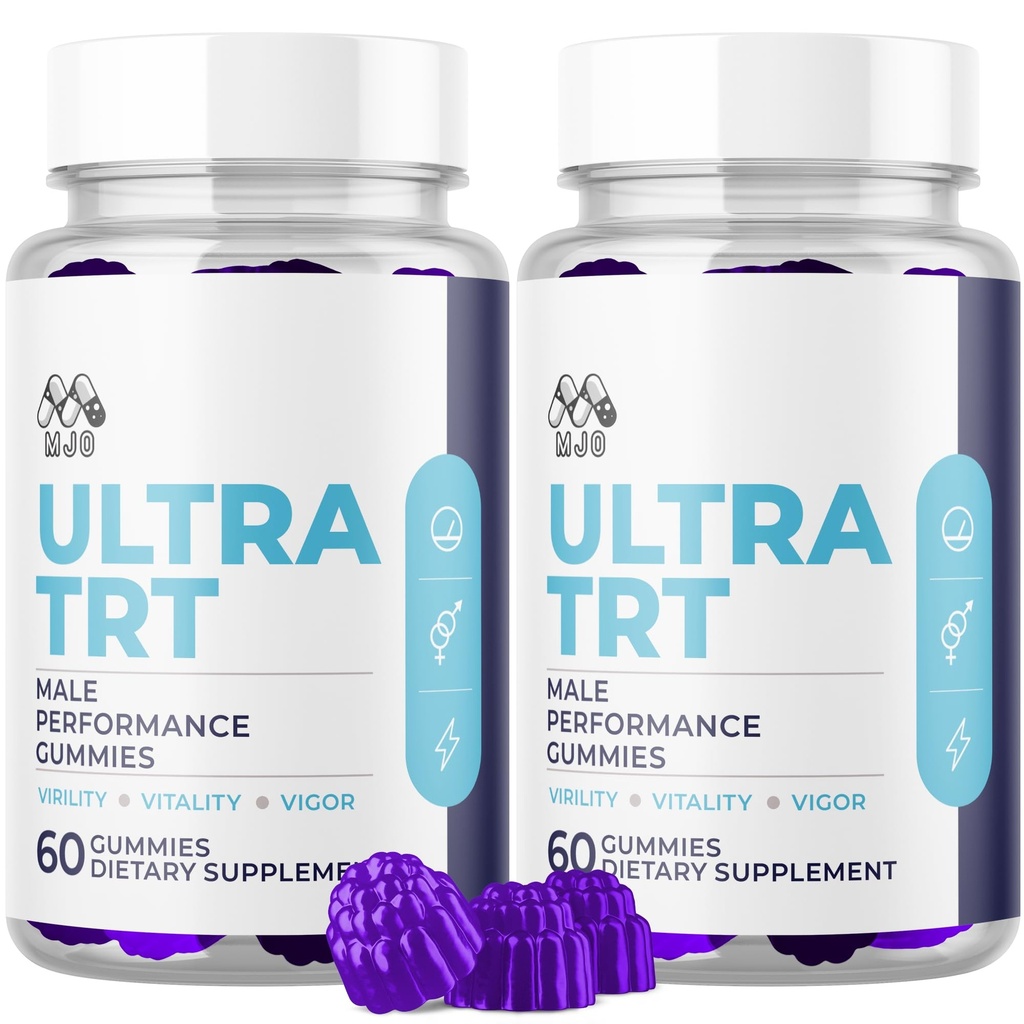 (2 Pack) Ultra TRT Gummies for Men, Official Ultra TRT Male Gummys with All Natural Ingredients, Advanced UltraTRT Max Strength Mens Supplement, Active Lifestyle Support Premium Vitamins (120 Gummies)