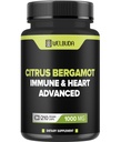 Citrus Bergamot avec feuille d'olive, baies d'épine et plus - Formule combinée pour la santé circulatoire, fonction de protection, santé de la peau - 210 capsules - 105 jours