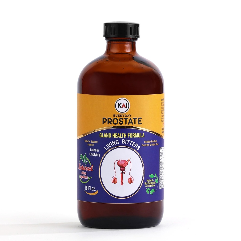 Prostate Living Bitters Liquid for Men; with Saw Palmetto, Sea Moss & Ginger, Supports Natural Defenses & Health; 16 Oz (1 Pack)