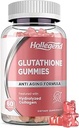 Verminderde Glutathion 500mg Gummies, L-Glutathione met Collageen Kauwbare Supplementen voor huidverzorging, Leverondersteuning, Antioxidant, Immuun Systeem, 60 Tellen