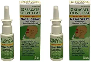Seagate Products Homeopathic Olive Leaf Nasal Spray 1 oz Bottle, 2 Pack, 1 Fl Oz (Pack of 2)