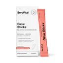 Serovital Glow Sticks Suikervrije poederdrank Mix met Hyaluronzuur Ceramides Elektrolyten voor huidhydratatie in 14 dagen zon-gekuste Citrus smaak 28 Packets