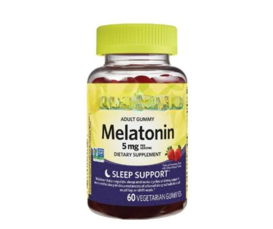 SEDLAV Melatonin Pectin Dietary Supplement Gummies, Strawberry, 5 mg, 60 Count Sticker