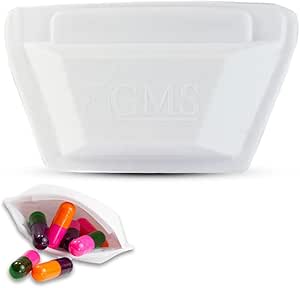 GMS Squeezeable Pocket Pill Case - Kleine, lichtgewicht pil Organizer Ideaal voor reizen - Houdt geneesmiddelen veilig - Stevig ontwerp met gemakkelijke Fuss-Free Access - Zak Gesized & Discreet