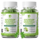 (2 Pack) Sousop Graviola Gummies - Sousop Leaves Extract w/Vitamine C, Zink & Whole Natural Food for Immunity, Liver, Zzz & Antioxidant, Gluten Free, Veganistan, 120 Gummies