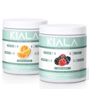 Kiala Nutrition Super Verts, Poudre de Verts Biologiques, Spiruline et Chlorella Superfood Poudre, Vegan sans sucre et sans gluten, Spectra Blend, Tropical Slush, Mixed Berry 2 Pack
