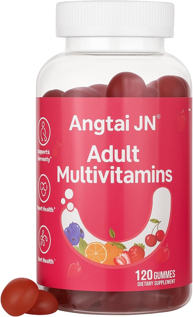 Multivitamine Gummies for Women & Men - 13 Vitamines & Minerals (A, C, D, E, Biotin, Folic Acid, Zink), Vegan vriendelijk, Ondersteuning Immune Health, Mixed Berry Flavor, 120 MultiVites Gummies, 60 Day Supply