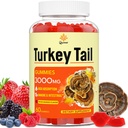 Turkije staart paddo, Turkije staart (100% vruchtlichaam, 40% Beta Glucans) toevoegen Black Pepper, paddo Gummies for Gut, Energy, Brain & Immune Support, Mixed Berrys Flavor 