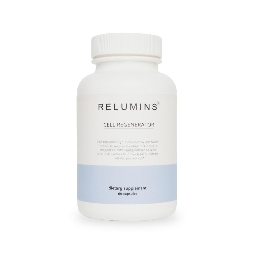 Relumins NAD+ Supplement with Nicotinamide Riboside, Resveratrol, Quercetin, Fisetin & Curcumin – Focus, Vitality, Energy, Balance & Daily Wellness Support – 60 Vegan Capsules