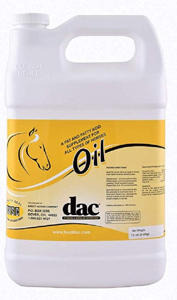 DAC Oil Gallon Jug Horse Gewicht Gain Calorie Vetzuur Coat huid Gezondheid Supplement