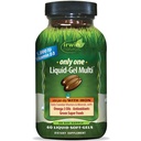 Irwin Naturals Only One Liquid-Gel Multi with Iron - 60 Liquid Softgels - Daily Essentiële Vitaminen, Mineralen, Antioxidanten, Omega-3s & Green Super Foods