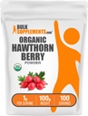 BulkSupplements.com Biologische Hawthorn Berry Powder - Herbal Supplement, Hawthorn Berry Organic - Vegan & Gluten Free, 1g per Serving, 100g (3,5 oz) (Pack of 1)