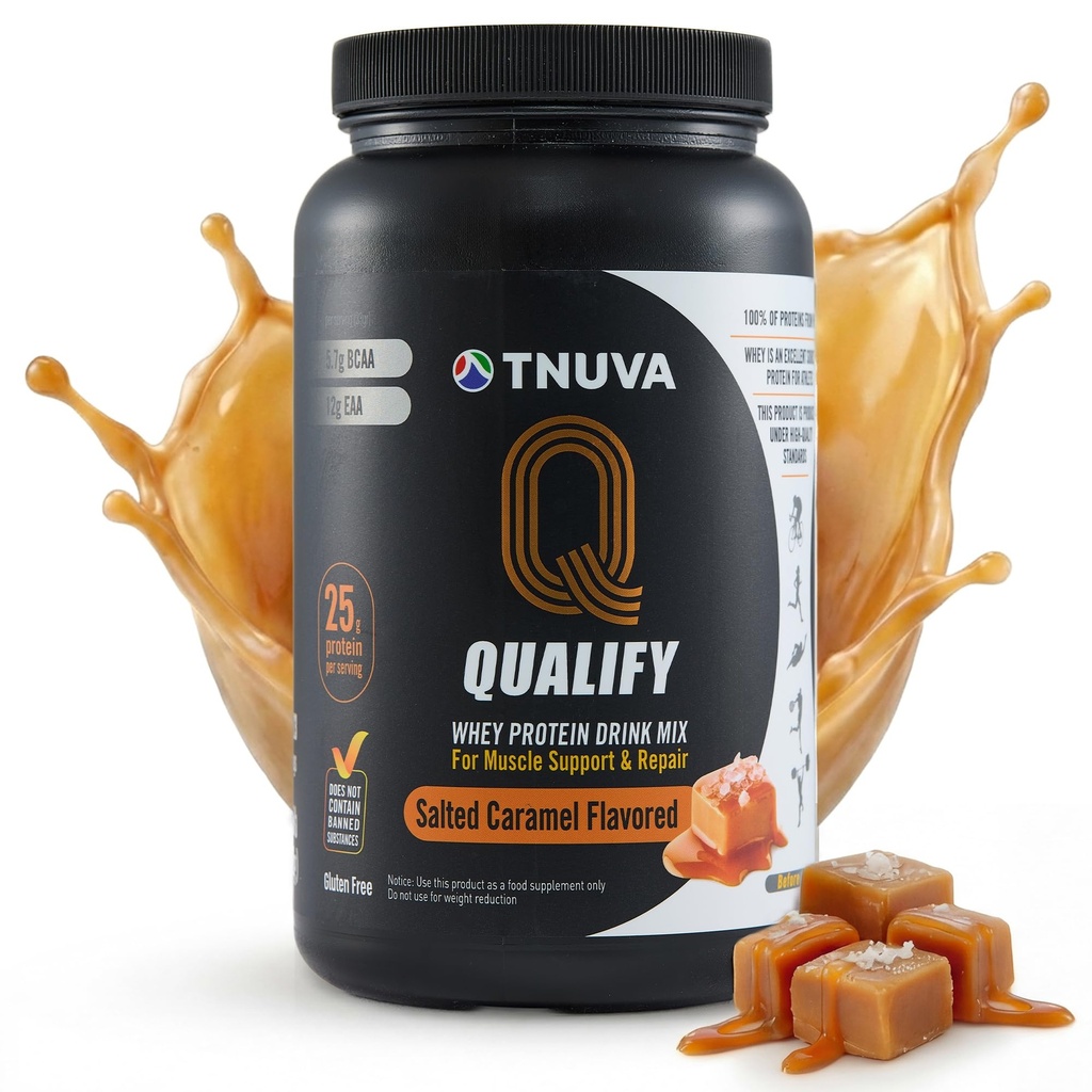 Salted Caramel Protein Powder. 25g Protein Shake Powder for Post Workout Recovery, Smoothie & Baking. Gluten & Sugar Free, Highly Kosher, Amino Acids (5.5g BCAA, 2.7g Leucine), 23 Servings