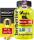 Berberine Supplement 500mg - USA Made Berberine 500mg - Non-GMO Berberine HCL - Berberine Supplementen voor gewichtsmanagement, energie, Immune Support - 60 capsules