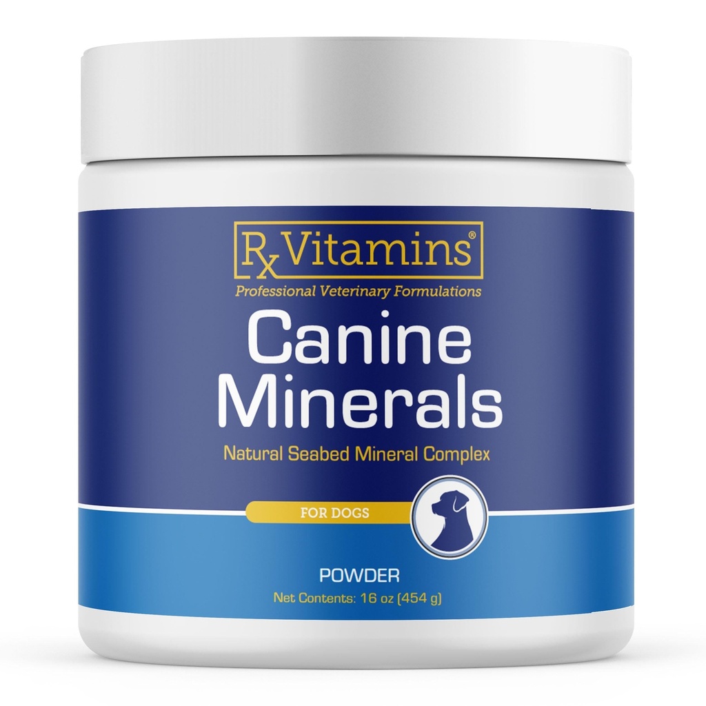 Rx Vitaminen Canine Minerals - Essentiële Mineralen voor Honden - Calcium, Magnesium, IJzer Supplement, Bot en Gezamenlijke Supplement voor K9, Immuun Ondersteuning - 16oz