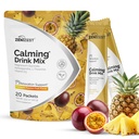 ZeniZest Calming Drink Mix Powder - Natural Cortisol Balance Calm Sleep Stress Support Supplement with Magnesium Glycinate Ashwagandha L-Theanine Vitamin D3 - Pineapple Passion Fruit Flavor 20 Packets