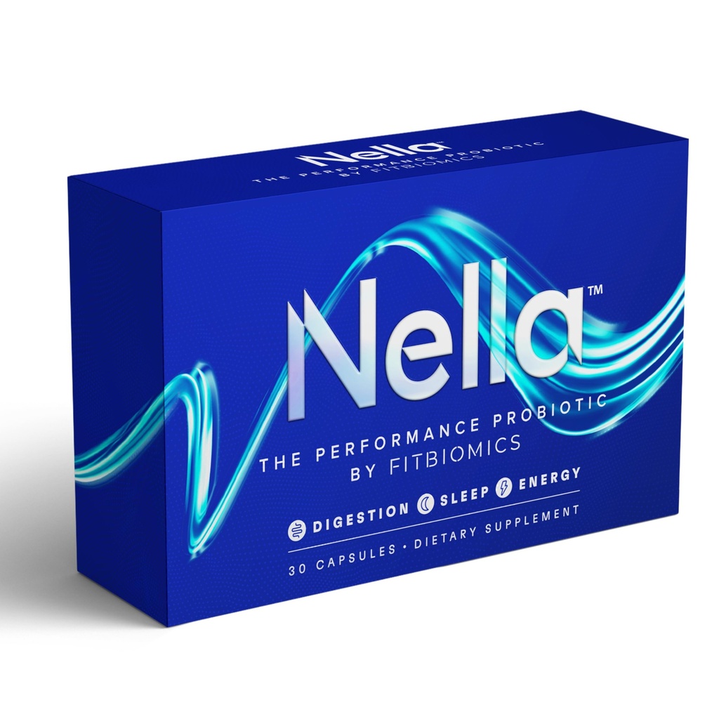 Nella Gut Health Supplements for Women & Men (30 Capsules), Energy Boosting Probiotics for Dispatitive Health, 3 Strains, Daily Probiotic Pillen, Ondersteunt workout & Recovery