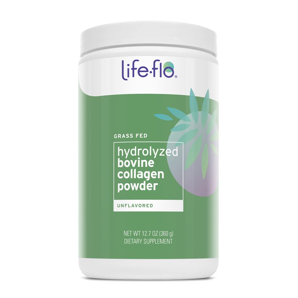 LifeFlo Hydrolyzed Bovine Collagen, Grass Fed | Supports Vibrant Skin & Hair, Bone & Joint Health | 12.7oz, 60 Serv.