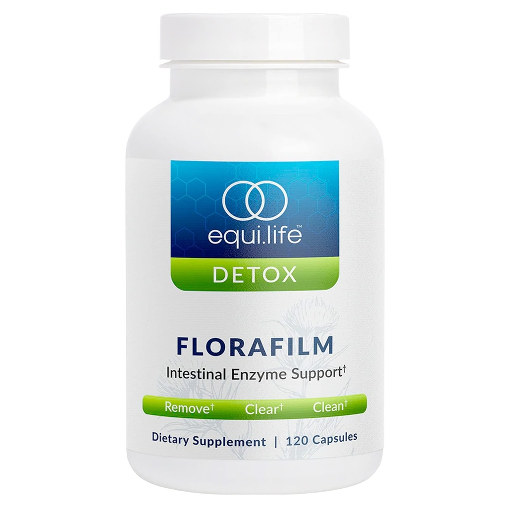 Equilife Florafilm Enzyme Blend Supplement – Helps Distrupt Microbal Biofilms, Supports Gut Health in Men and Women, Aids in Detox & Immune Function, Gluten Free, Vegan, Non-GMO, 120 Capsules