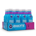 Boire d'électrolyte BIOLYTE - Boire d'hydratation, Eau d'électrolyte, Chimiothérapie doit avoir pour les femmes et les hommes, Réhydratation IV liquide dans une bouteille- mélange de Berry, 16 Fl Oz (12 Pack)
