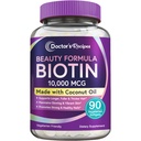 Recepten van de arts Biotine 10.000 mcg, Haargroei, Gezonde huid & Nails, Energie Metabolisme, Vegetarisch-Vriendelijke Biotine, met Kokosolie, Non-GMO, 3 maanden levering, 90 Vegetarische Softgels