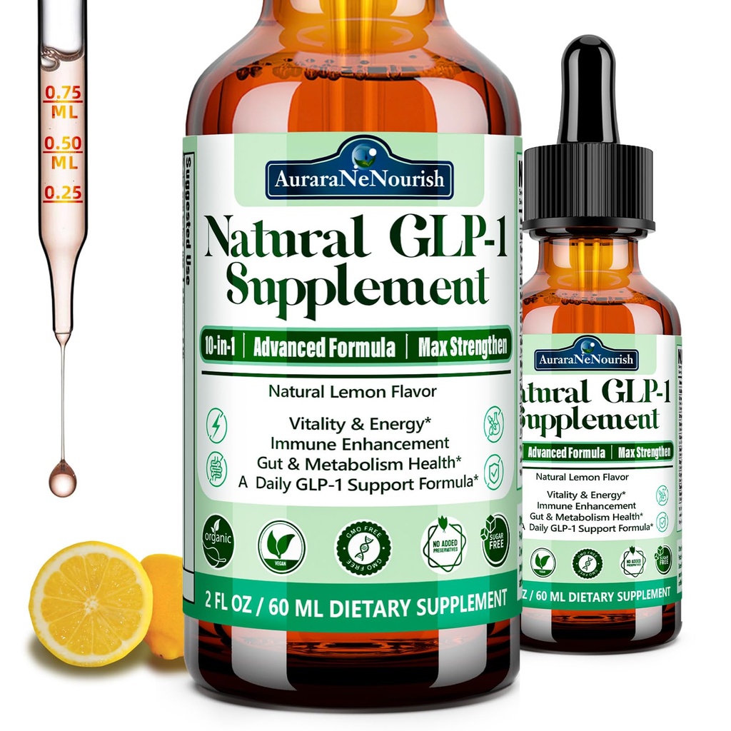 Berberine Supplement with Ceylon Cinnamon Liquid Drops, Supports Metabolism & Digestive Balance with Bromelain, Prebiotic Fiber & Green Tea Extract, Vegan, Non-GMO, for Women & Men
