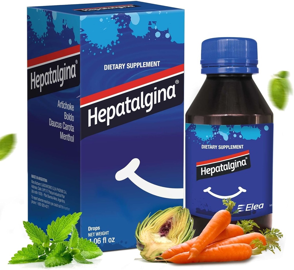 Leverondersteuning Verteringsbeschermer - Liquid Herbal Supplement met Artichoke Extract voor Lever Reiniging Detox & Reparatie - Lever Detox Reinigen druppels met munt, Boldo & Wortel - 120 ml