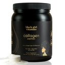 Vitamines Filles Noires en poudre de Peptides de Collagène - Collagène pour la peau, les cheveux et les ongles - Poudre de Collagène hydrolysée non aromatisée, sans lait, sans gluten pour les femmes et les hommes - 16oz