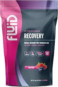 Fluid Recovery Post-workout Drink Mix - Wei Isolaat Proteïne, L-Glutamine, Carbs, Alle natuurlijke ingrediënten, Glutenvrije, Lactosevrije (Mixed Berry)