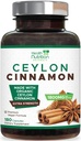 Ceylon Cinnamon Capsules 1800mg - Certified Organic Ceylon Cinnamon Powder Supplement, Bottled in USA, Extra Strength Energy & Heart Support Pillen, Non-GMO & Glutenvrij, Suikervrij - 180 Capsules