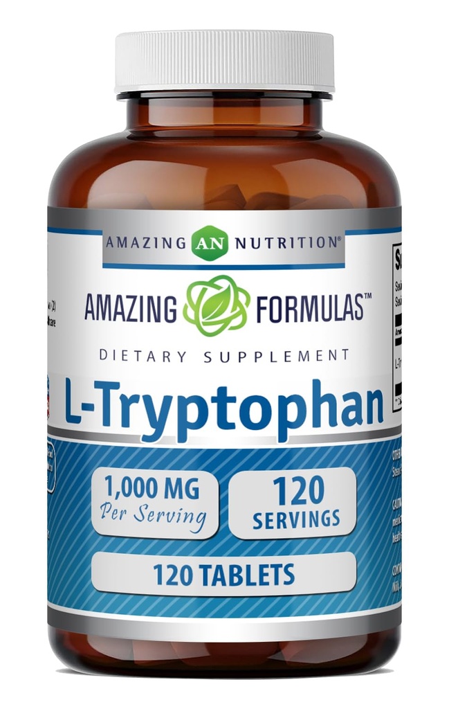 Verbazingwekkende Formules L-Tryptofan 1000mg Tablets Supplement 