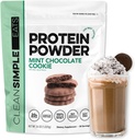 Reinigen Eenvoudige Eten Wei Proteïne Poeder, Mint Chocolade Cookie smaak, Natuurlijk Gezoet, 100% Gras Fed Proteïne Poeder met Digestieve Enzymen, Geen Kunstmatige Ingrediënten, Glutenvrij, 30 Srvgs