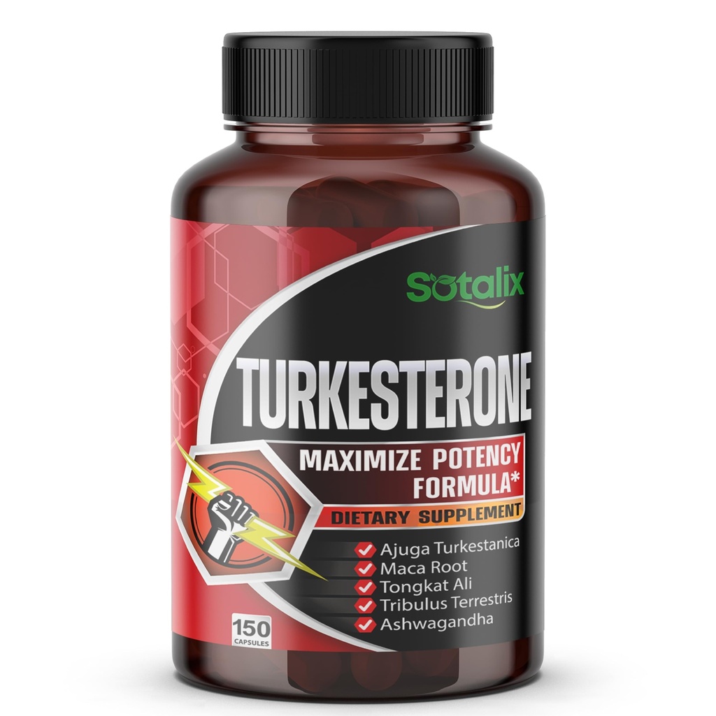 Ultra Turkesterone Ajuga Turkestanica Gestandaardiseerde 20% Turkesterone Hoge Potentie met Maca Root Tribulus Terrestris - Spiergroei Energie Geheugen Ondersteuning