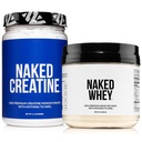 NAKED Whey Protein Powder 1LB (15 Servings) Pure Micronized Creatine Monohydrate 500g (100 Servings) – Grass-Fed; Bulk; Non-GMO; Gluten Free; Soy Free