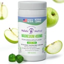 Magnesium Citrate Gummies - Sugar-Free, Vegan and Non-GMO for Better Sleep and Relaxation - No Sugar Alcohol - Magnesium Supplement for Adults, Teens and Kids - Green Apple - 240 Kauwen
